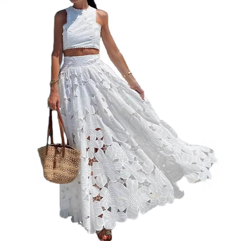 Women's White Floral Lace Embr – Embroidery Class recenzja i cena