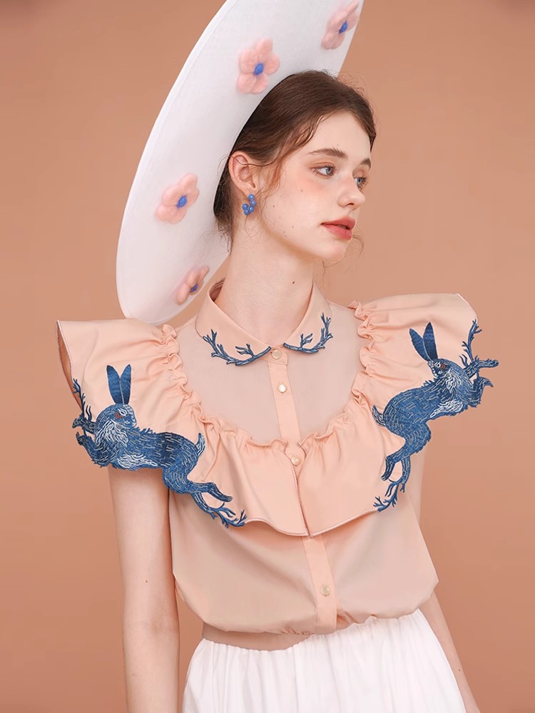 Rabbit Embroidered Shirt for W – Embroidery Rabbit recenzja i cena